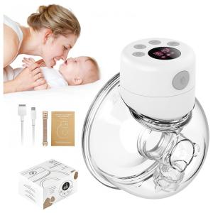 Bomba Tira Leite Unica Elétrica Portátil e Recarregável com 3 Modos e 12 Níveis de Sucção, XIMYRA, Rosa