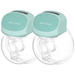 Bomba Tira Leite Elétrica com 3 Modos, 9 Níveis e Design à Prova de Vazamentos, 2Un, Mommed S10Pro, Verde