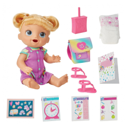 Boneca Hora da Escola com Acessórios Educativos para Crianças Acima de 3 Anos, Baby Alive, Cabelo Loiro