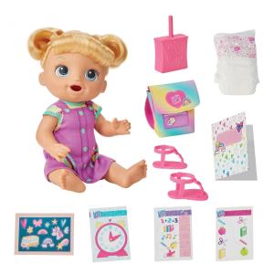Boneca Hora da Escola com Acessórios Educativos para Crianças Acima de 3 Anos, Baby Alive, Cabelo Loiro