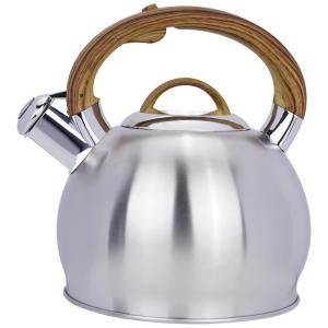 Chaleira de Chá 2.2L, com Apito, Aço Inoxidável, MASIO, Prateado