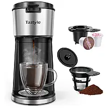 Cafeteira Programável com Função de Limpeza Automática e Filtro permanente, 110V, Tastyle, Preto