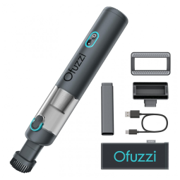 Aspirador de Pó de Mão Multifuncional sem Fio com Acessórios e Sucção Potente 1200PA, 110v, OFUZZI H8 APEX, Cinza