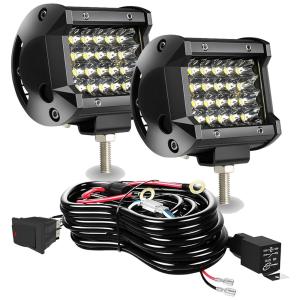 Farol de Milha LED Off Road TURBO SII 12,7cm Linha Tripla 72W à Prova Dágua e Poeira