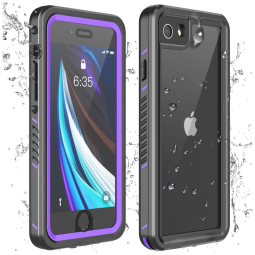 Capa Celular Prova Dágua IP68, 7, 8, Roxo, TEMDAN iPhone SE2020,iPhone 7,iPhone 8, Violeta Escuro