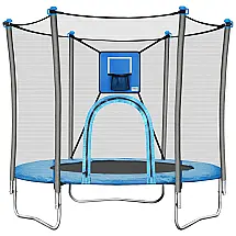 Cama Elastica Infantil com Diâmetro e Rede de Proteção para até 45 kg, JUMP TASTIC TRAMPOLINE, Azul