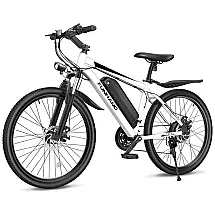Bicicleta Elétrica Funhang 1000W Pico | 21 Velocidades, Suspensão, Bateria Removível 48V, Até 80km de Autonomia, Branca