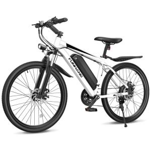 Bicicleta Elétrica Funhang 1000W Pico | 21 Velocidades, Suspensão, Bateria Removível 48V, Até 80km de Autonomia, Branca