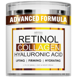 Creme Anti Idade Facial com Ácido Hialurônico, 50 mL, ARVESA SFR44, Branco