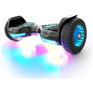 Hoverboard Off Road com Alto Falante Bluetooth, Luz LED, e, SWAGTRON T580 XL, Preto
