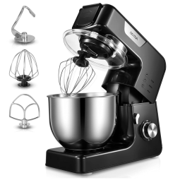 OSTBA Batedeira Elétrica de Bancada 5L com 8 Velocidades, 110V, 550W, Preto