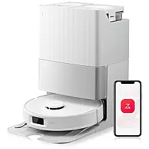 Robô Aspirador e Esfregão Roborock Qrevo Edge S5A, 17kPa, Sem Embaraço, Escova DuoDivide, FlexiArm, Lavagem Quente, 3 em 1