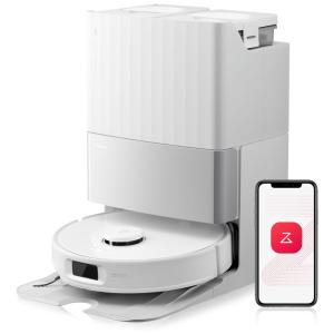 Robô Aspirador e Esfregão Roborock Qrevo Edge S5A, 17kPa, Sem Embaraço, Escova DuoDivide, FlexiArm, Lavagem Quente, 3 em 1