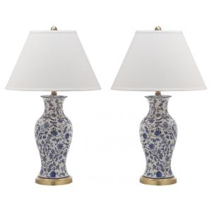 Abajur Luminária de Mesa em Cerâmica, Estilo Vintage com 73 cm de Altura para Quarto, Sala de Estar, Escritório e Mesa de Cabeceira, 2 Un