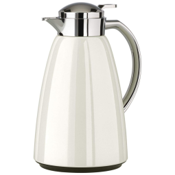 Garrafa Térmica de 1 Litro Revestida de Vidro, Aço Inoxidável, Emsa, Branca