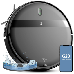 Robô aspirador e esfregão com WiFi e controle por voz. Aspirador 2 em 1 com sucção ciclone Kilgone.