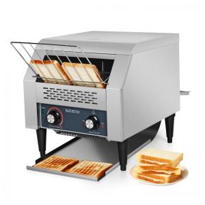 Torradeira Comercial 300 Fatias/Hora 1900W - Torradeira de Esteira Industrial Resistente em Aço Inoxidável com Tubo de Aquecimento Duplo e 7