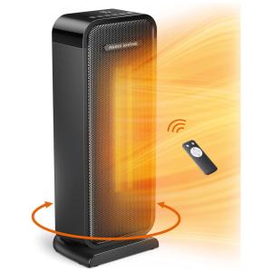 Aquecedor Elétrico Portátil Silencioso e com Temporizador, 900W 1500W, 110V, PARIS RHÔNE PE HE001B02, Preto