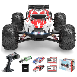 Carrinho de Controle Remoto 2845 Escala 116, Off Road, HOSIM, Vermelho