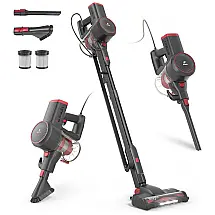 Aspirador de Pó com Sucção de 20 Kpa e Iluminação LED para Pisos Duros, 110V Girnoor G160, Cinza