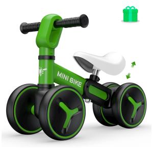 Bicicleta sem Pedal Infantil XJD com 4 Rodas para Crianças de 1 a 4 Anos, ANCAIXIN BBYW, Verde