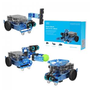 Kit Makeblock Smart World Robô Programável – Plataforma Educacional Interativa STEM, WiFi, Programação Scratch e Python, Azul Metálico