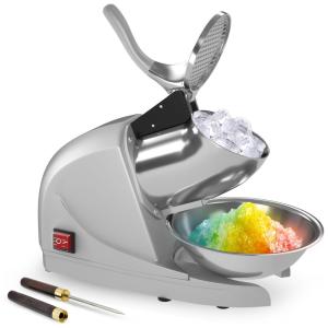 OKF Máquina de Raspadinha Industrial, Aço Inoxidável, 99 kg, h, 110V, Cinza