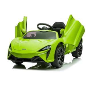 Carro Elétrico Infantil 2 Assentos com 3 Velocidades e Controle Remoto, Bateria 12V, POSTACK, Verde
