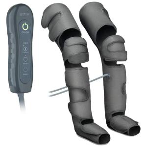 Massageador Elétrico de Compressão para Pernas e Pés com 7 Modos e 3 Intensidades, Bivolt, PERFECORE, Cinza