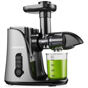 Centrifuga de Frutas e Vegetais até 500 mL com Motor Silencioso, 110V Healnitor, Cinza