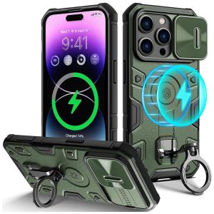 Capa para Iphone 14 Pro Max de Alta Resistencia Nível Militar, Wefor, Verde