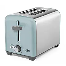 Torradeira Elétrica 2 Fatias com 6 Níveis de Tostagem e Bandeja de Migalhas Removível, 110V 750W, BELLA, Azul