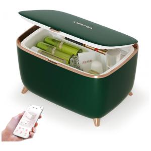 Mini Geladeira para Skincare 9 Litros com APP Smart Life, 12V, 110v, LVARA TCST LVUS, Verde