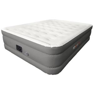 Cama Colchão Inflável Cama de ar de Pelúcia, Queen Bomba de Inflar Interna 48, de Altura, FOX AIR BEDS PHR, Cinza