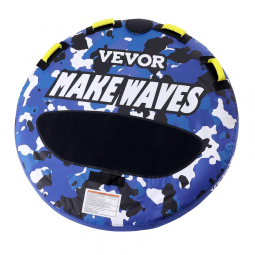 Boia Rebocável para 1 a 2 Pessoas com Capa de Nylon, Alças de EVA e Válvula de Segurança de Velocidade, Vevor, Azul