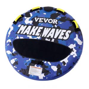 Boia Rebocável para 1 a 2 Pessoas com Capa de Nylon, Alças de EVA e Válvula de Segurança de Velocidade, Vevor, Azul