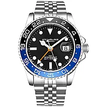 Relógio Masculino Quartz, Dual Hora, Prova D 100m, STUHRLING 3968.1, Prateado