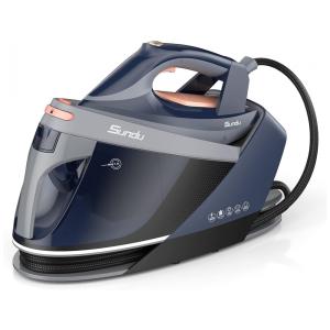 Ferro de Passar a Vapor com Base de Cerâmica e Tanque de Água Removível de 1,5L, 1800W 110V, Sundu Pro LEIR002, Azul