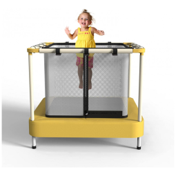 Lyromix 40 Polegadas Trampolim Infantil para Crianças, Mini Trampolim Interno para Crianças, Trampolim Pequeno com Gabinete