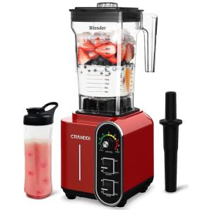 CRANDDI K98C R Liquidificador de Bancada Profissional 1.5L 9 Velocidades, 110V, 1800W, Vermelho