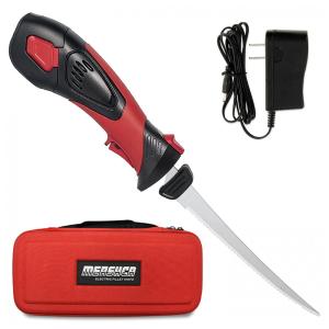 Faca Elétrica Sem Fio de 20,32 Centímetros com Lâminas de Aço Inoxidável Serrilhadas e Revestimento Antiaderente,Cabo Ergonômico,Pratour