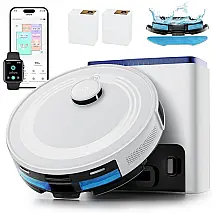 Robô Aspirador Lefant M2L Plus LiDAR 2 em 1 com Esfregão 6000Pa WiFi Dual Alexa Branco
