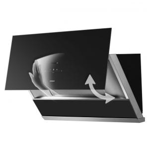 Coifa de embutir ou parede 91cm Robam preta aço inox vidro temperado motor brushless 1200 CFM 3 velocidades 110V