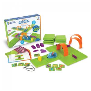 Learning Resources Code Go Robot Mouse - Conjunto de Atividades Recarregável, Brinquedo de Codificação Inicial sem Tela para Crianças