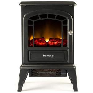 Lareira Elétrica com Chamas 3D Ajustável, 110v, E FLAME USA EF FS1511B, Preto