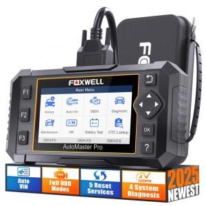 Scanner OBD2 FOXWELL NT614 Elite - Atualização WiFi, 5 Serviços de Reinicialização, ABS Bleeding e Mais