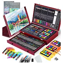 Lápis de Cor Profissional 145Pcs, Tinta, Aquarela, Giz de Cera, COOL BANK