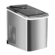 ADT Máquina de Gelo Automática Portátil até 11 kg de Gelo em 24h, 110V, Prata