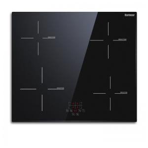 Cooktop de Indução Karinear 24” 4 Zonas Preto Vidro Vitrocerâmico Timer Trava Segurança 6400W 220V Embutir