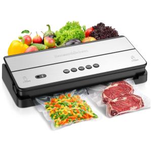 Seladora á Vacuo para Alimentos Secos e Úmidos, 110v, BONSENKITCHEN, Prateado